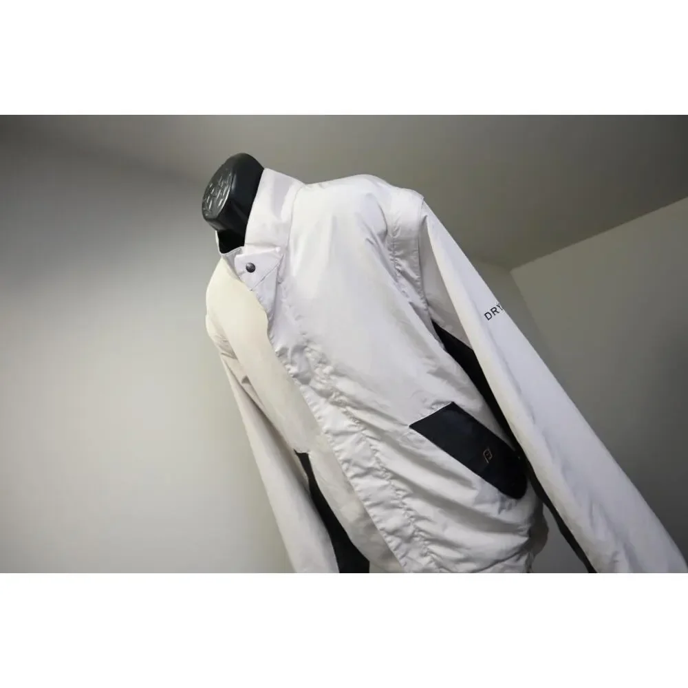 FootJoy DryJoys Golf Jacket Beige Full Zip Convertible Sleeve‎ Mens Size XL